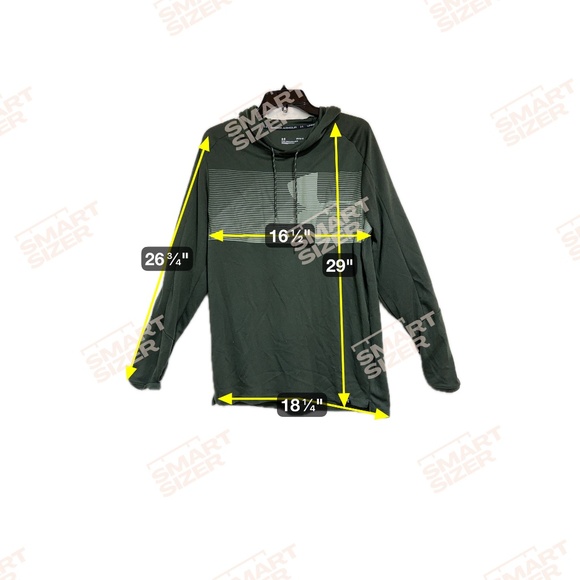 2 Under Armour Men's Hoodie Large Green & Blue Hooded Fitted Long Sleeve Shirt - Picture 10 of 12